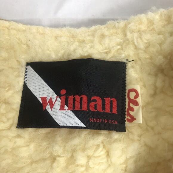 Vintage 1970’s Wiman Faux Suede Sherpa King of the Road Patch Vest Large - Picture 8 of 12